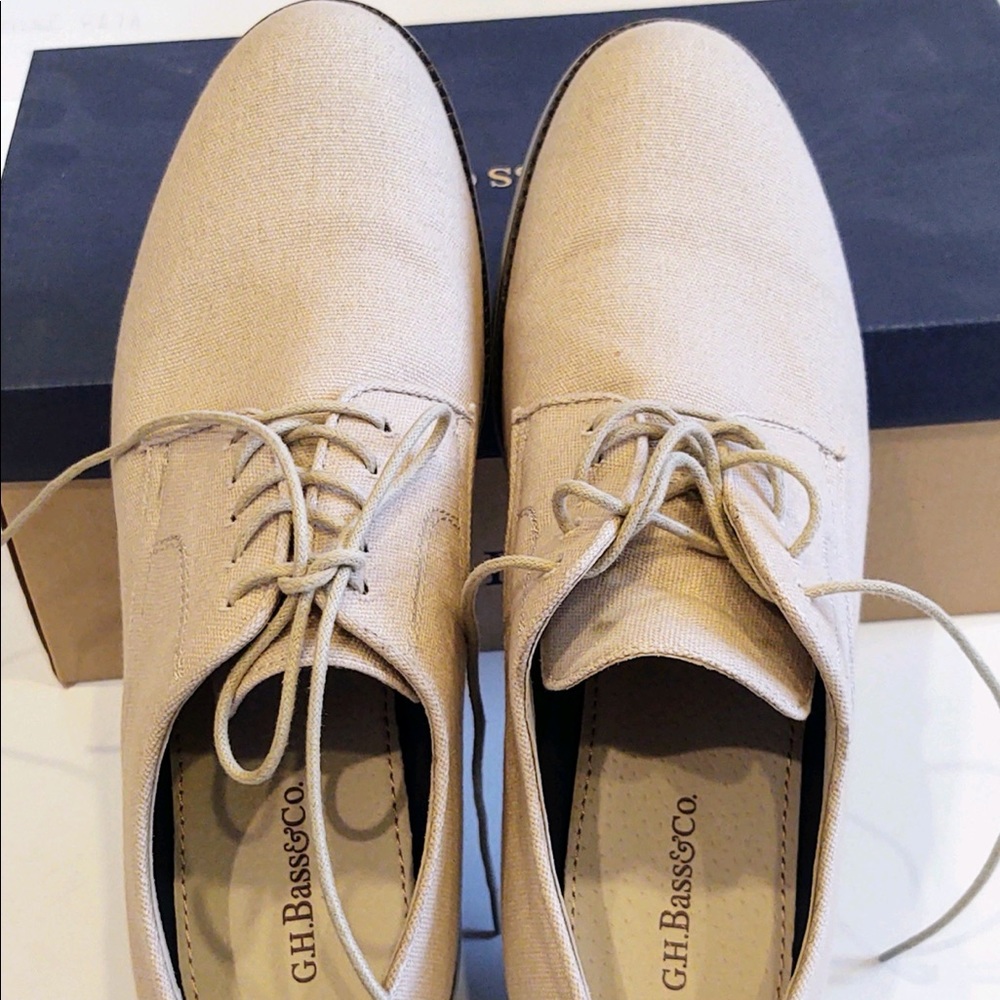 [GH Bass] Men’s Beige Linen Shoes - Picture 6 of 7